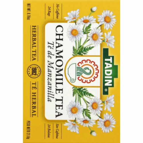 Tadin Herbal Tea, Chamomile, Bags, 24 Each 3 Tadin Herbal Tea, Chamomile, Bags, 24 Each