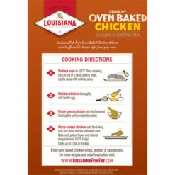 Louisiana Fish Fry Products Seasoned Coating Mix, Chicken, Crunchy, Oven Baked, 6 Ounce
