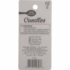 Betty Crocker Birthday Candle, Numeral 7, 3 Inch, 1 Each