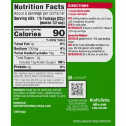 Jell-O Gelatin Dessert, Lime, Family Size, 6 Ounce