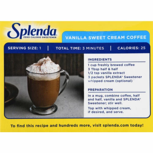 Splenda Sweetener, Zero Calorie, Packets, 100 Each 3 Splenda Sweetener, Zero Calorie, Packets, 100 Each