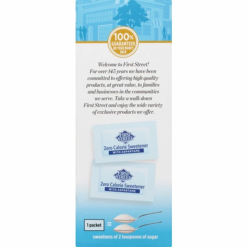 First Street Sweetener With Aspartame, Zero Calorie, 400 Each 4 First Street Sweetener With Aspartame, Zero Calorie, 400 Each - Image 2