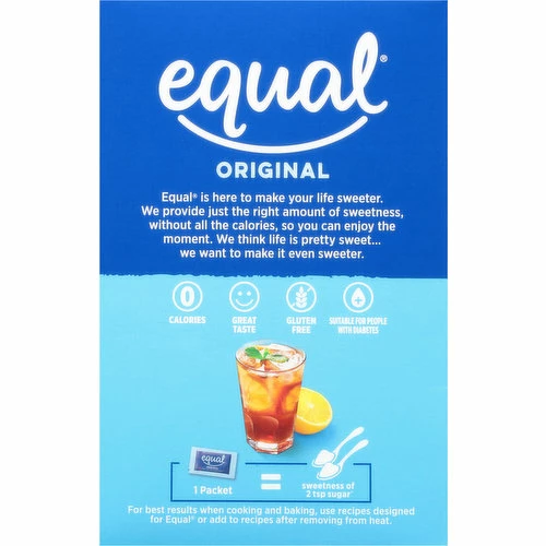 Equal Sweetener, Zero Calorie, Original, 230 Each 3 Equal Sweetener, Zero Calorie, Original, 230 Each