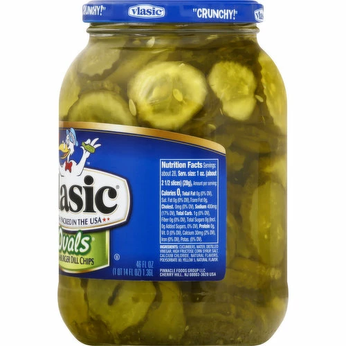 Vlasic Pickle Chips, Hamburger Dill, Ovals, 46 Ounce 5 Vlasic Pickle Chips, Hamburger Dill, Ovals, 46 Ounce - Image 3