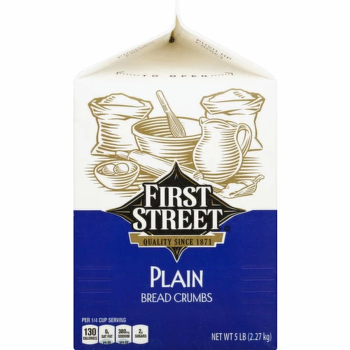 First Street Bread Crumbs, Plain, 5 Pound 4 First Street Bread Crumbs, Plain, 5 Pound - Image 2