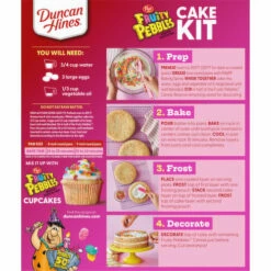 Duncan Hines Cake Kit, Fruity Pebbles, 28.5 Each