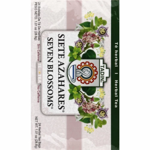 Tadin Herbal Tea, Seven Blossoms, No Caffeine, Bags, 24 Each 3 Tadin Herbal Tea, Seven Blossoms, No Caffeine, Bags, 24 Each